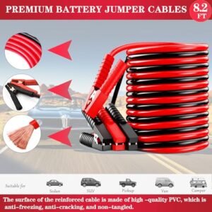 LIANXIN Car Roadside Emergency Kit with Jumper Cables & More