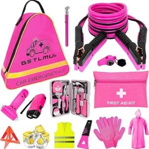 Pink Car Emergency Kit: Essential Roadside Accessories for Women