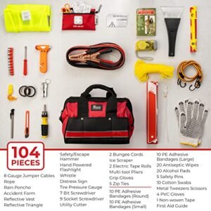 Thrive 104-Piece Emergency Car Kit: Roadside Essential Gear